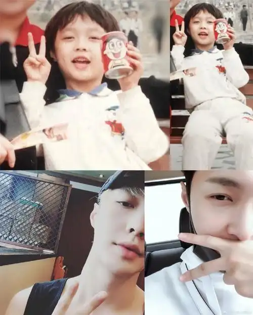小时候可爱的欢欢长大了,成了大帅哥张艺兴,满满的回忆