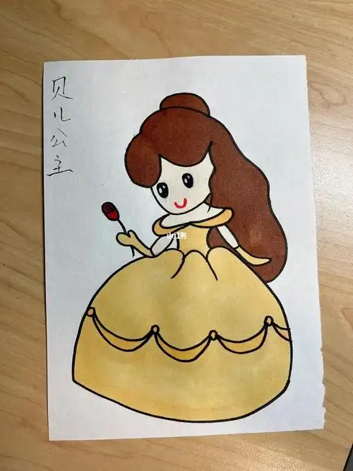 马克笔简笔画贝儿公主