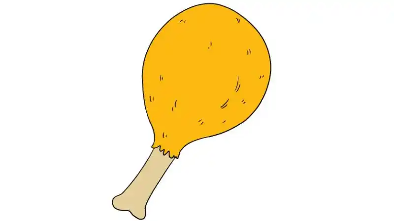 黄金鸡腿简笔画 黄金鸡腿简笔画怎么画