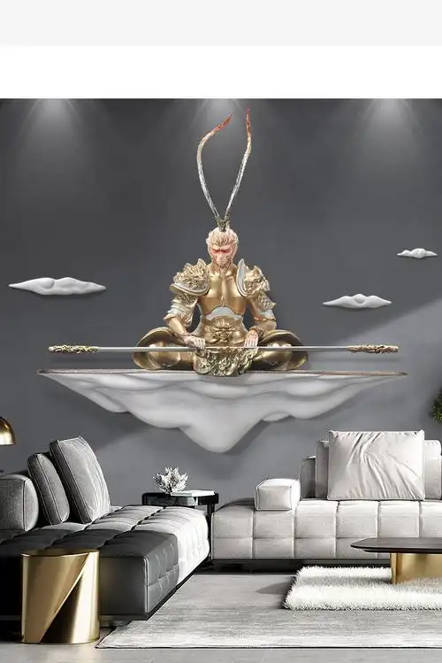 齐天大圣斗战胜佛壁挂客厅玄关墙面装饰挂件孙悟空3d立体浮雕壁画