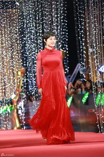 组图:孙俪红裙优雅现身金鹰节红毯