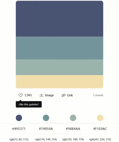 数据可视化配色卡colorhunt1