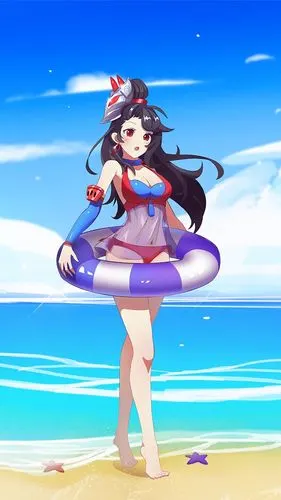 【女英雄泳装系列壁纸】信念之刃阿轲_18183王者荣耀专区