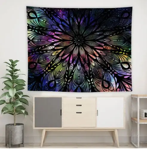 卧室装饰布挂毯墙面挂布卧室霓虹水彩出租屋改造背景布厂家直销