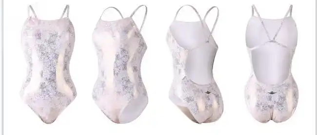 辉客映上 高叉泳衣韩国三角连体女训练细带时尚白月光游 新款金闪601