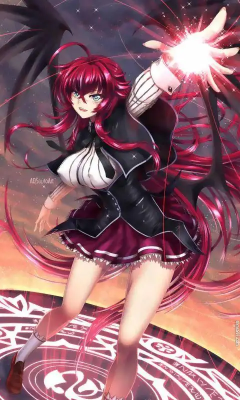 恶魔高校女主角灭杀姬莉亚丝·吉蒙里巨乳性感手机壁纸图片(4)