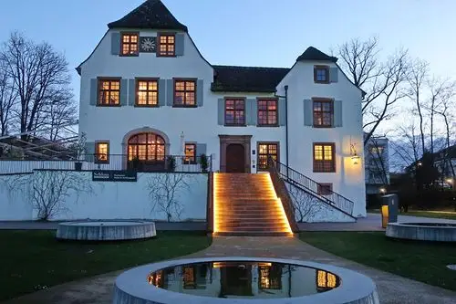 瑞士,房屋,傍晚,basel,楼梯,城市,照片