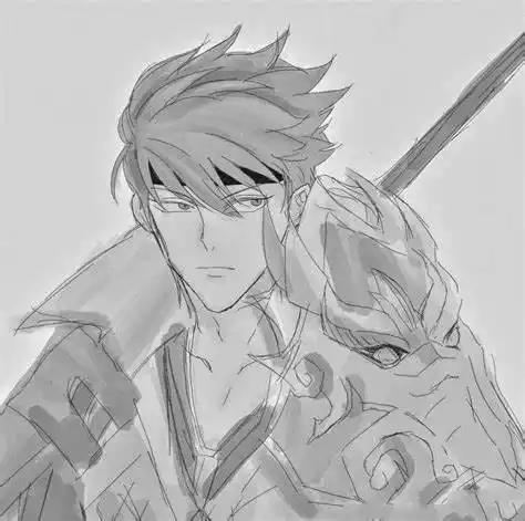 赵云简笔画 赵云简笔画图片 - 第 3 - 水彩迷