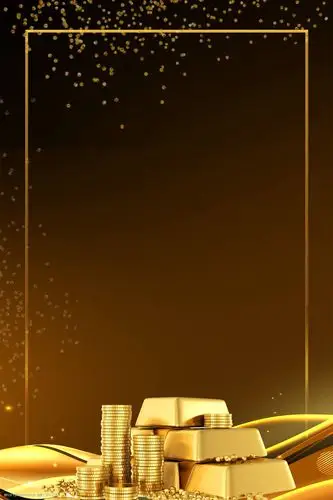 简约金色边框金融背景设计