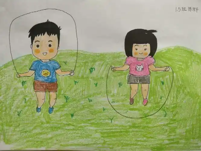 5班跳绳绘画手抄报展