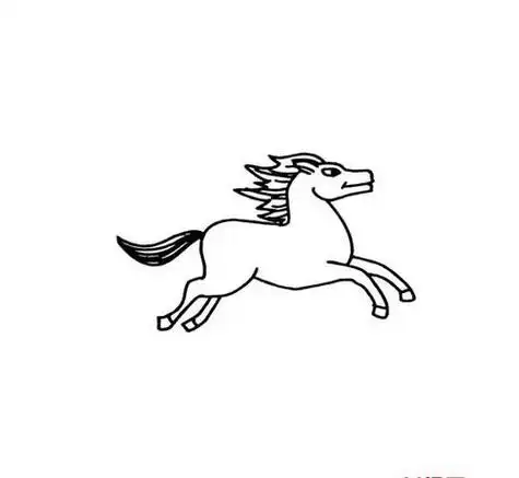 马儿奔跑的画法动物简笔画简笔画大全