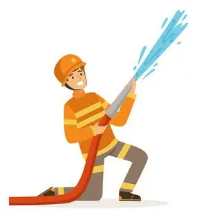 消防员救火免抠图