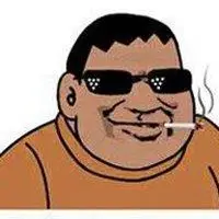 霸气胖虎抽烟头像 搞笑胖虎抽烟头像_微信头像图片大全