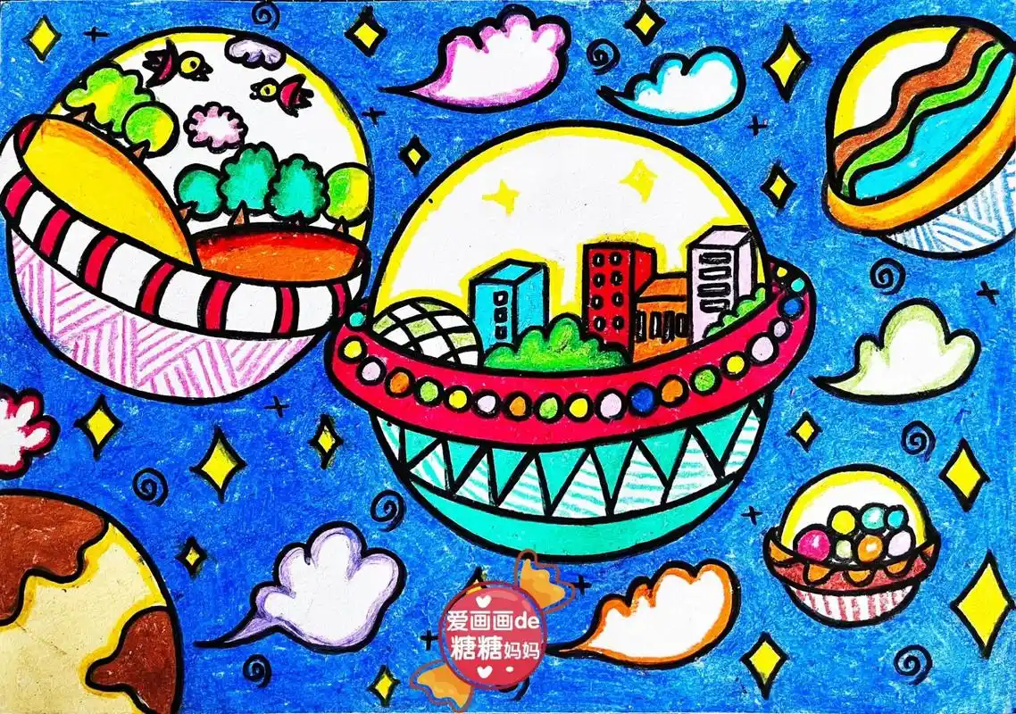 《科技未来》儿童绘画6-7岁