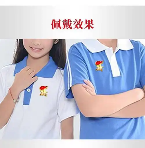 少先队队徽小学生少先队标准型强力大磁铁安全别针式少先队员胸章火炬