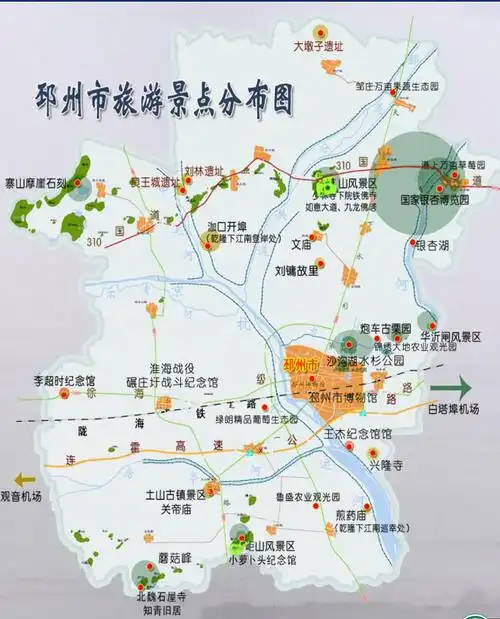 邳州旅游资源分布图_旅游地图_徐州文旅网—徐州市文化广电和旅游局