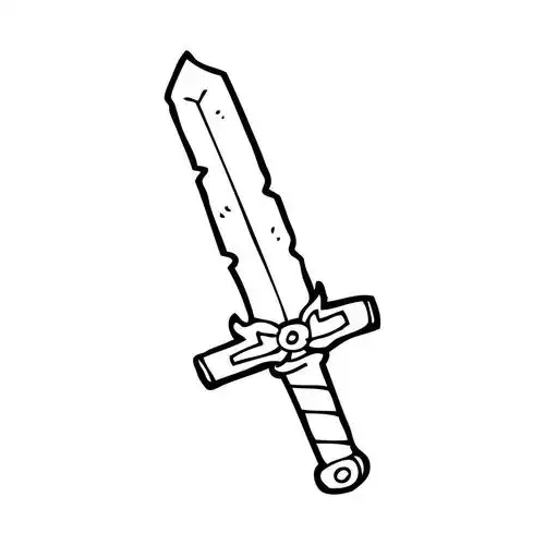 英雄的剑卡通,向量,在白色背景上的英雄的剑卡通