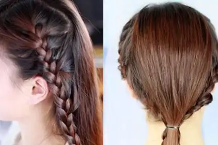 图两种麻花辫编法给你清新淑女范