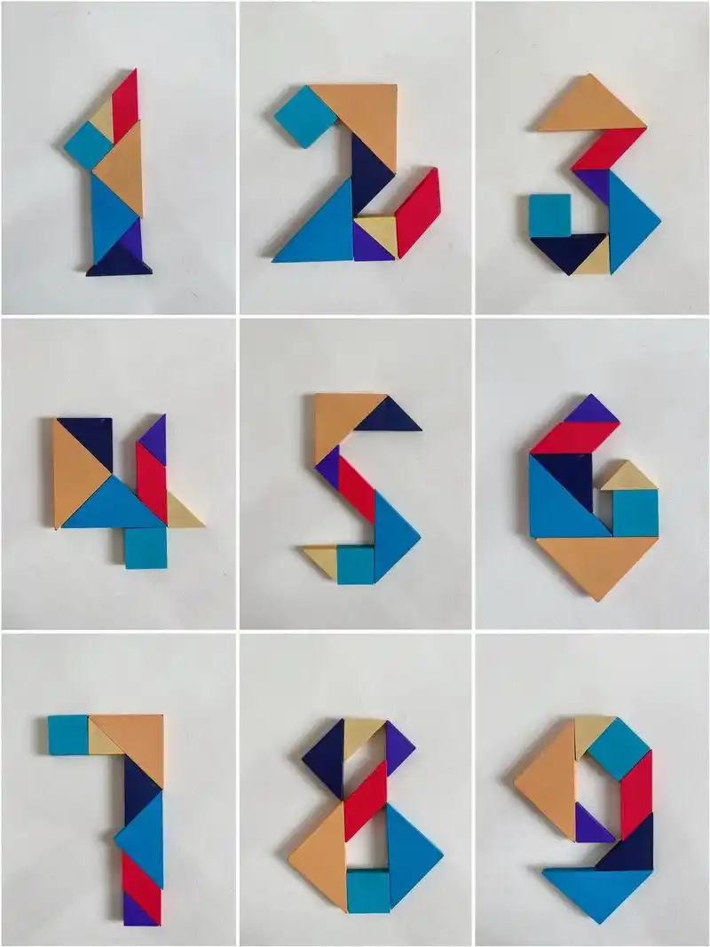 一年级几何拼图图案大全 - 抖音