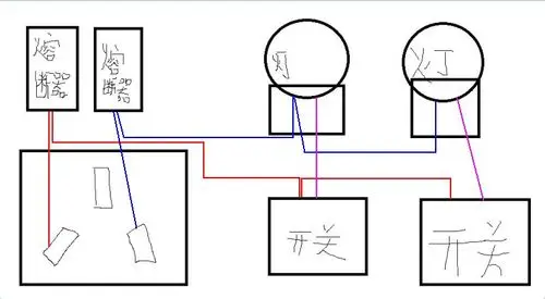 电工接线并联线路一个开关控制一盏白炽灯有图请按图解答谢谢