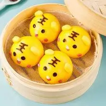 虎年老虎卡通馒头面点速冻早餐可爱奶黄豆沙紫薯动物儿童营养