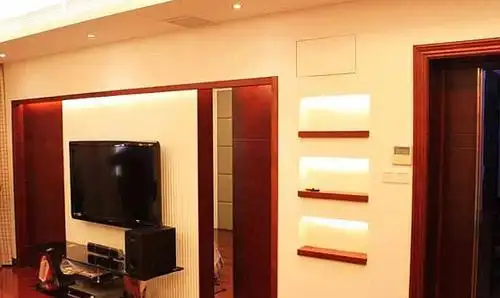 带门电视背景墙效果图 _一起装修网百科