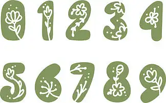 /i> /i>母 i>设 /i> i>计 /i>矢量与黑色和花卉手绘单线图案324_202