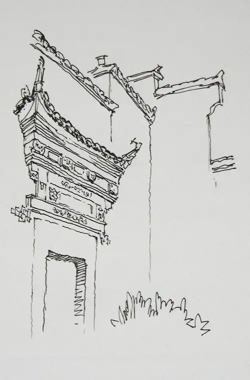 徽州民居简笔画 第1页