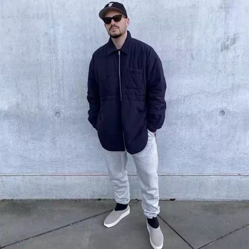 jerry同款fog主理人上身款拉链高街宽松外套夹克男女潮牌衬衫棉服