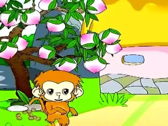 好听宝宝睡前故事,小猴子吃桃,白兔大婶家有一颗桃子树