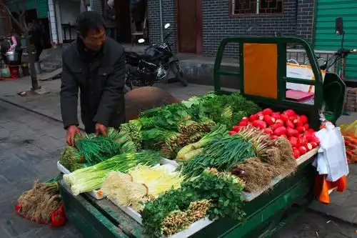最开始都是在静宁菜市场摆摊卖菜,   后来城市规划把大家都聚集到