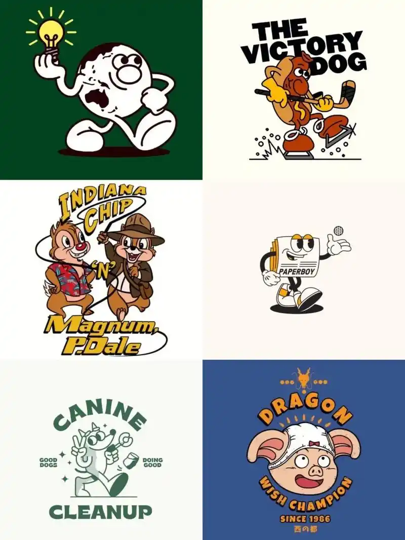 美式手绘潮流复古logo