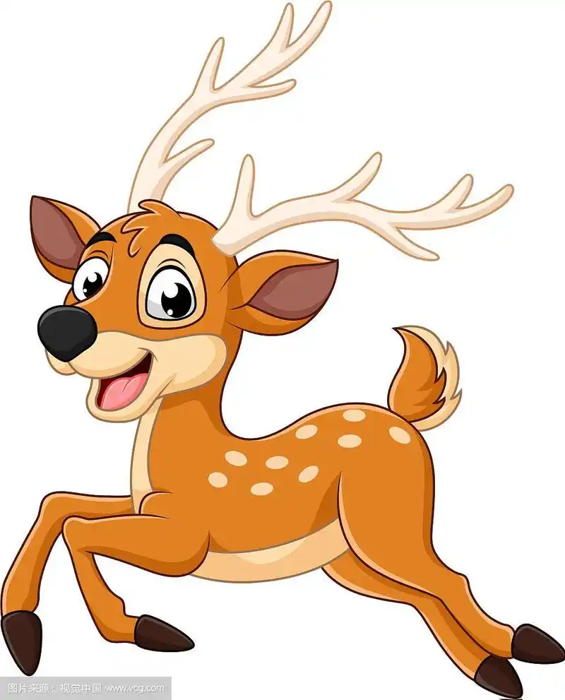卡通小鹿奔跑