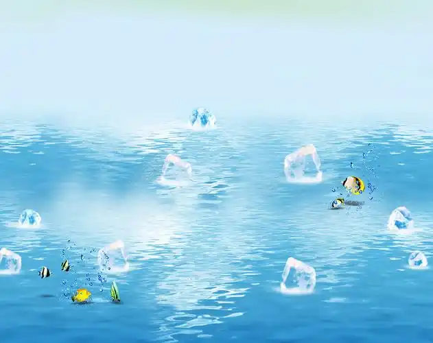 蓝色冰爽夏日电器背景素材