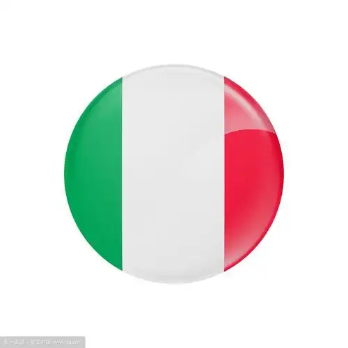 意大利国旗按钮- 3d渲染