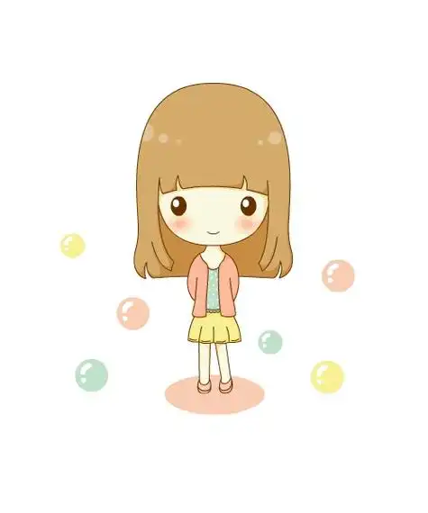 q版蘑菇头短发小女孩