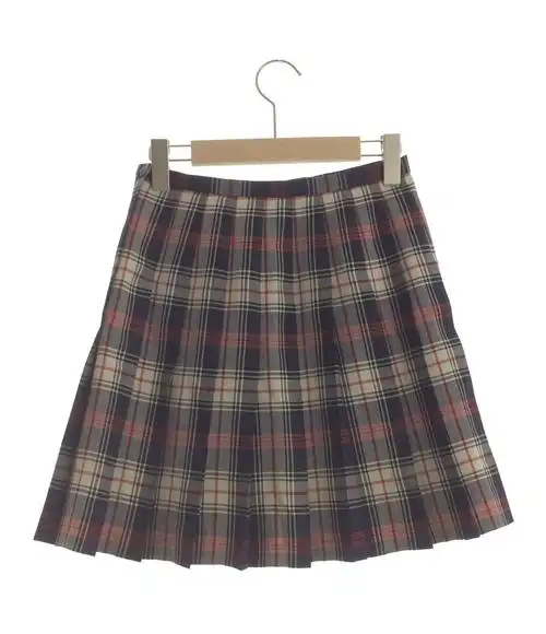 酵母菌服务生size 9(m)格子花纹百褶裙eastboy女士