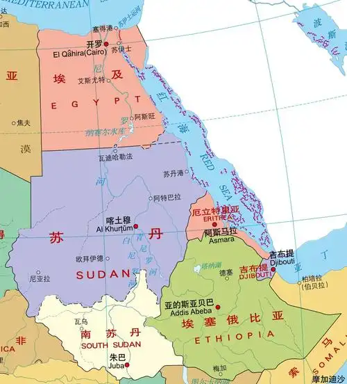 尼罗河流域 来源:标准地图服务系统网站