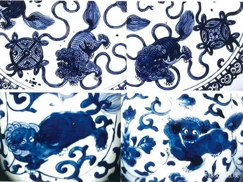 元代瓷器上狮子威猛,清代狮子纹眼如铜铃,明代狮子纹的特征是?