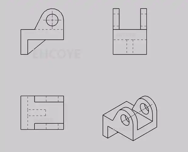 大学工程制图,已知两视图,怎么画第三视图?(见下面)