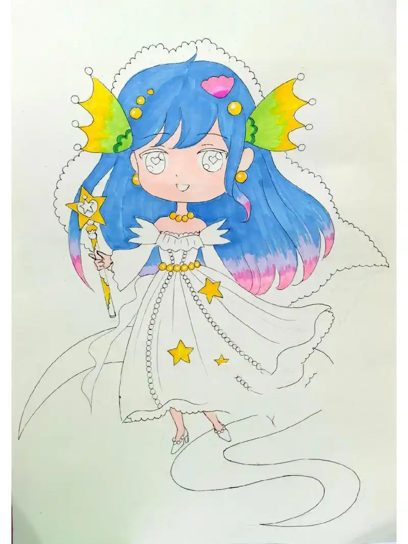 动漫画—海洋小公主 适合三年级及以上的小朋友 原创作品临摹请注明