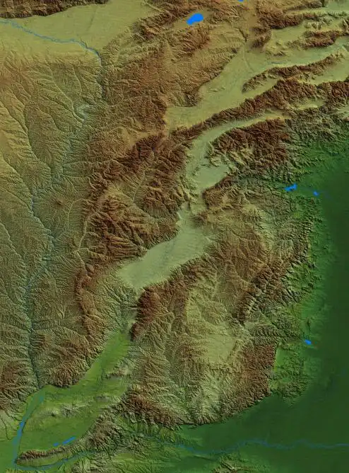 转载山西省地形图