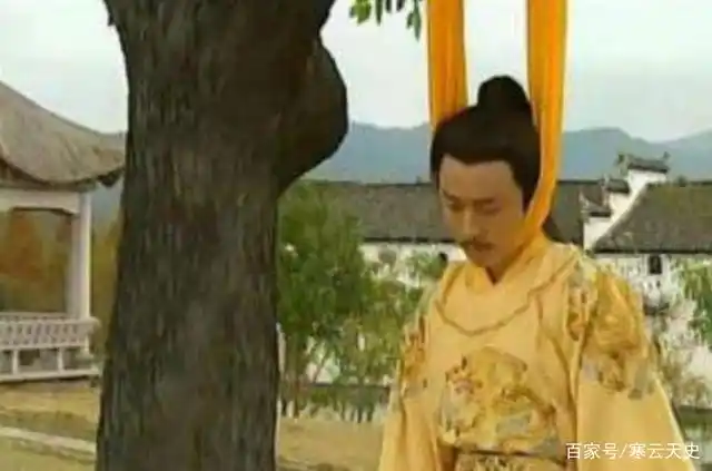 大明崇祯帝朱由检在紫荆城破的情况下,自缢于景山之上的歪脖子树