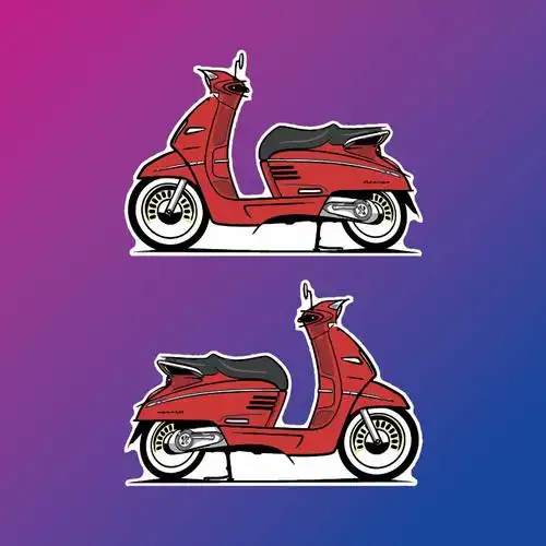 姜戈踏板摩托车改装贴纸车贴django个性装饰车身贴纸