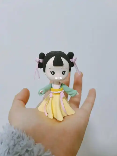 超轻粘土汉服小娃娃