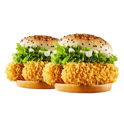 买一送一 华莱士 到手两个咔滋脆鸡肉堡 汉堡套餐 电子券 核销券 兑换