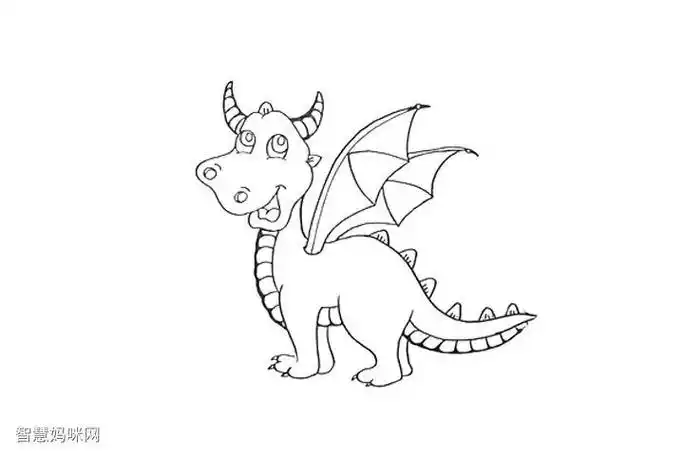 飞龙简笔画过程