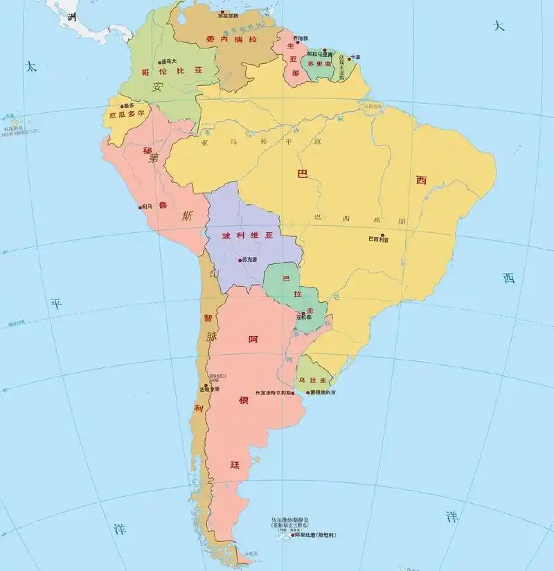 南美洲国土面积最大的国家"巴西",也是世界国土第五大国