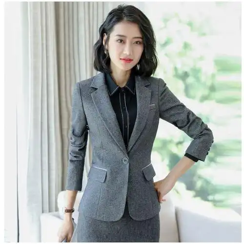 职业套装女外套秋冬气质西服西装套装女上班工作服面试正装女套装