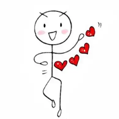 火柴人推爱心头像图片大全高清很火的手绘简单火柴人推爱心头像